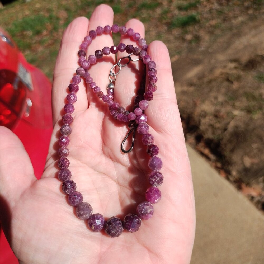 Jay King DTR mine finds Faceted Ruby necklace  925 Sterling Silver - Picture 4 of 8